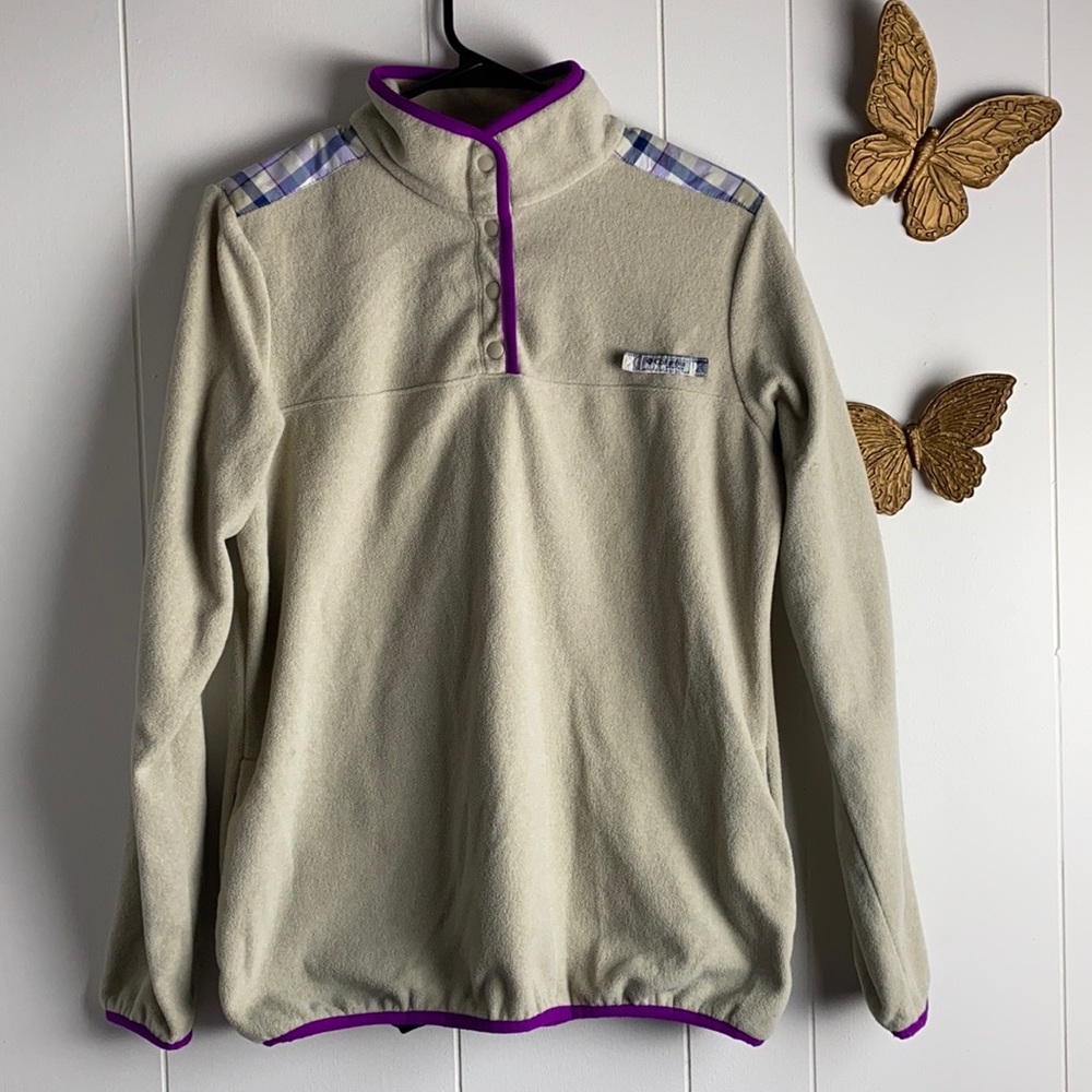 Columbia T-Snap Plaid Fleece Pullover